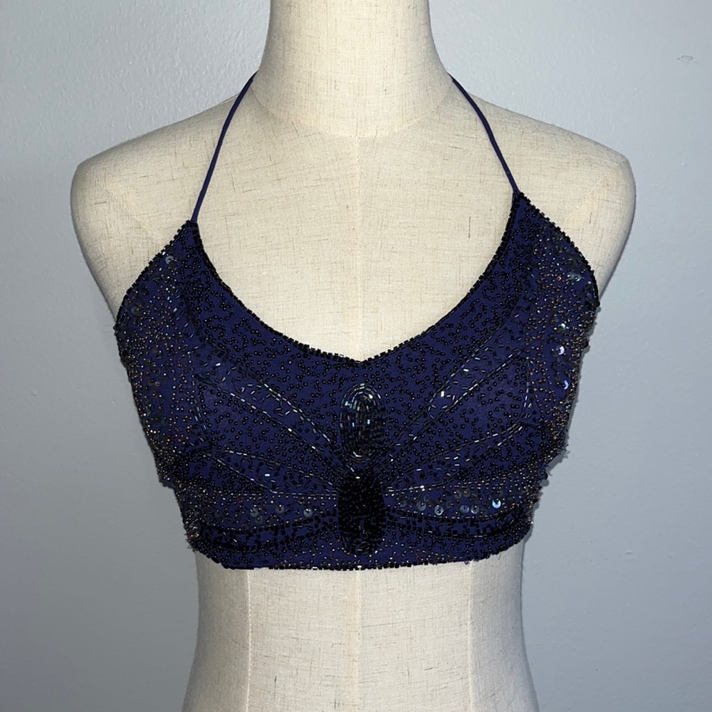 Beaded Butterfly Halter